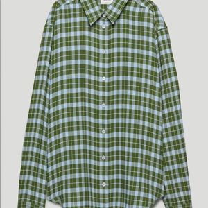 Aritzia Wilfred Free plaid button down size M